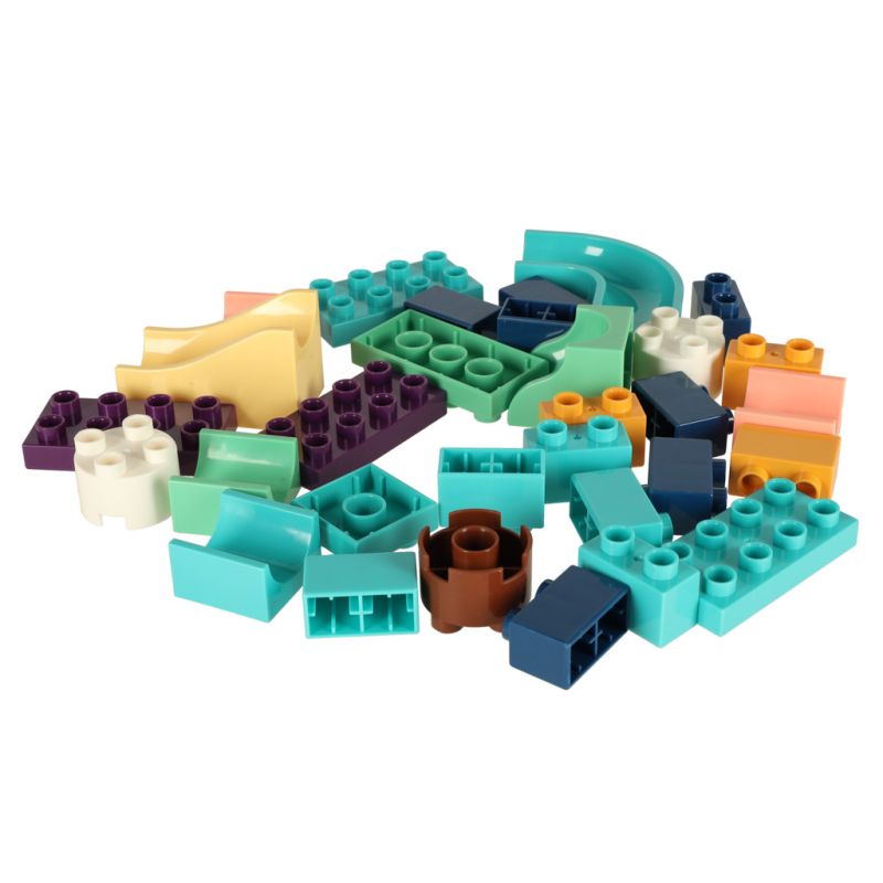 Klocki konstrukcyjne tor kulkowy kulodrom labirynt dinozaury 121 el. Bibi-inn - obrazek 8