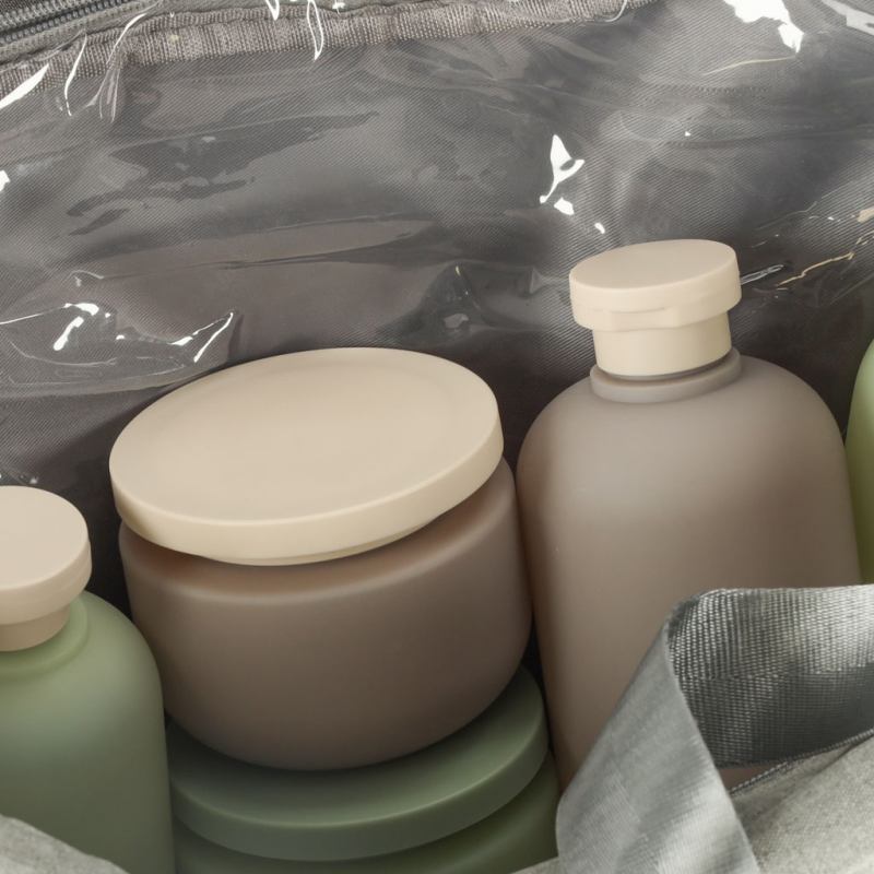 Torba podróżna bagaż podręczny do samolotu podróżna turystyczna pojemna uchwyt kieszenie 39x18x30 szara - obrazek 8