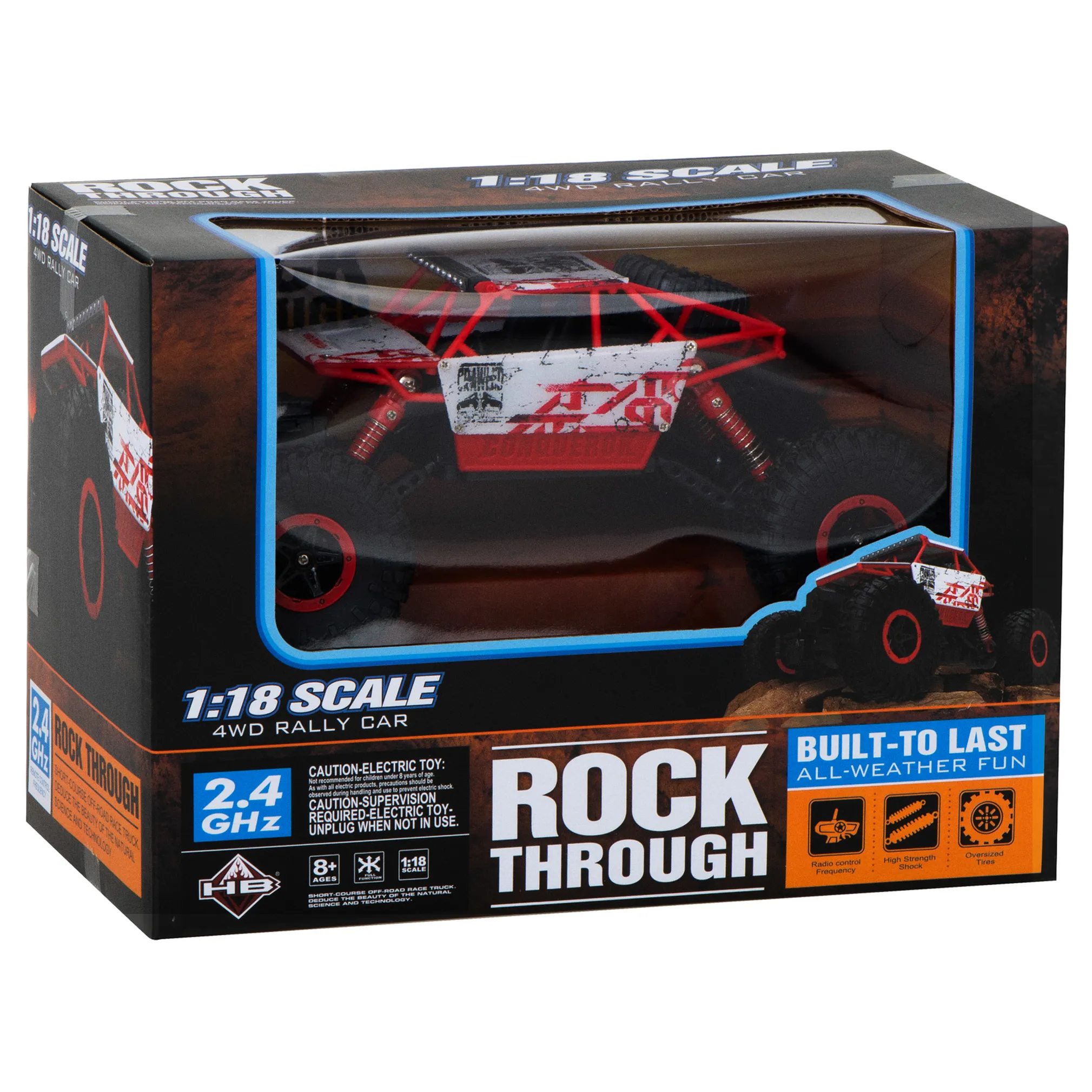 Samochód zdalnie sterowany na pilota RC Rock Crawler HB 2,4GHz 1:18 czerwony - obrazek 12