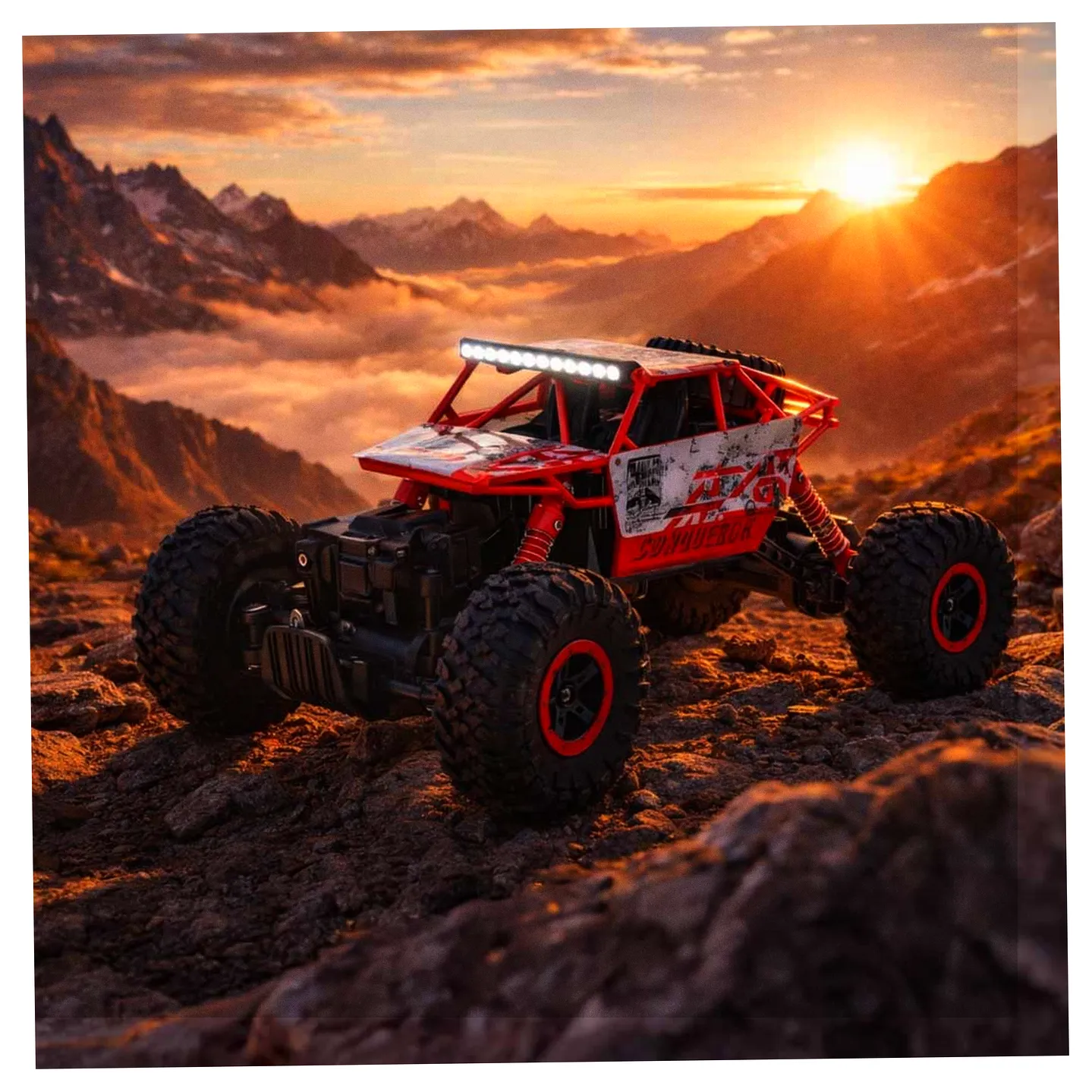 Samochód zdalnie sterowany na pilota RC Rock Crawler HB 2,4GHz 1:18 czerwony - obrazek 14