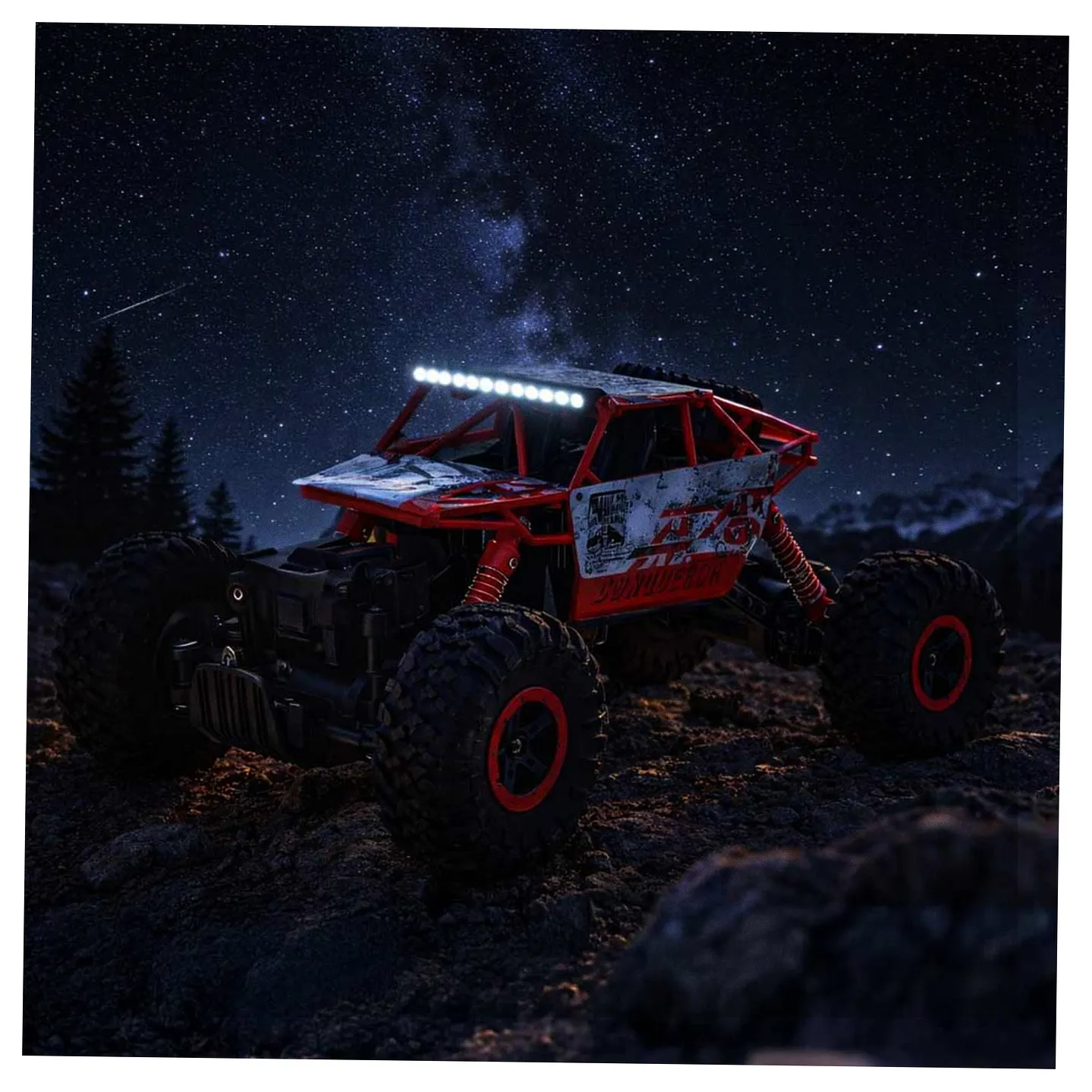 Samochód zdalnie sterowany na pilota RC Rock Crawler HB 2,4GHz 1:18 czerwony - obrazek 15