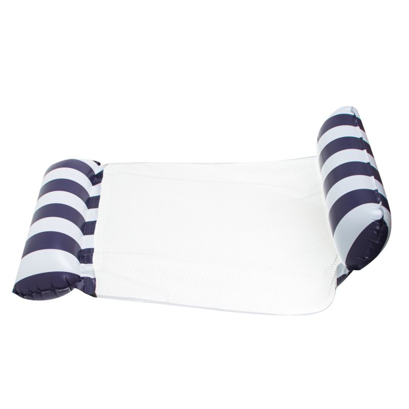 Materac dmuchany hamak wodny fotel krzesło do pływania 120 x 70 cm granatowy - obrazek 3