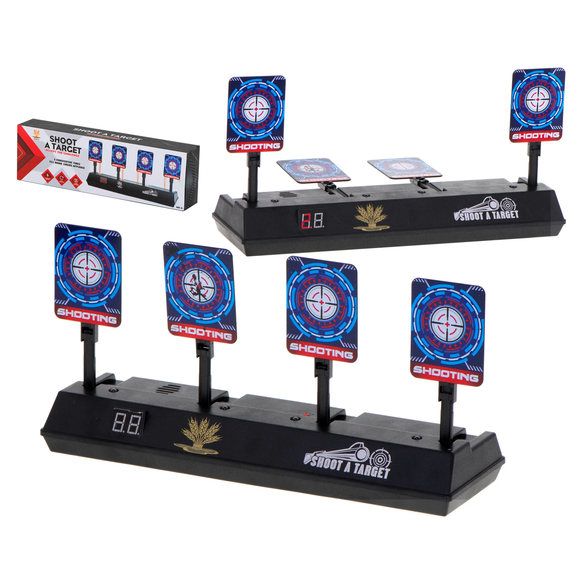 Tarcza do strzelania elektroniczna cyfrowa 4 cele licznik