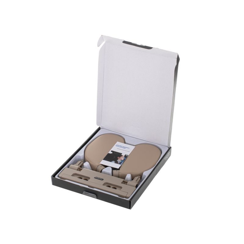 Zagłówek samochodowy poduszka podróżna oparcie na głowę szyje do samochodu regulowane  beżowy