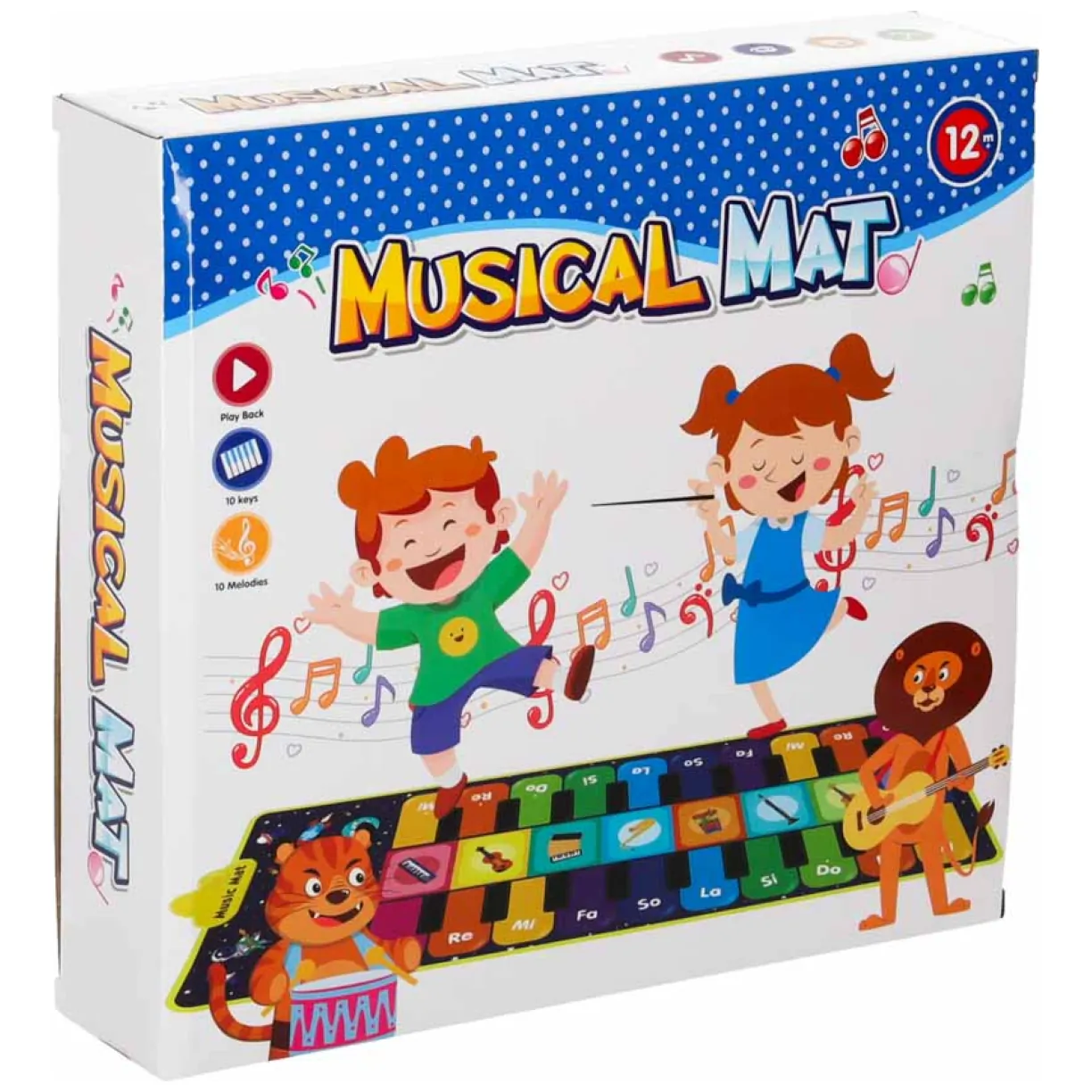 Mata do tańczenia dla dzieci interaktywna muzyczna 8 instrumentów 10 melodii - obrazek 7
