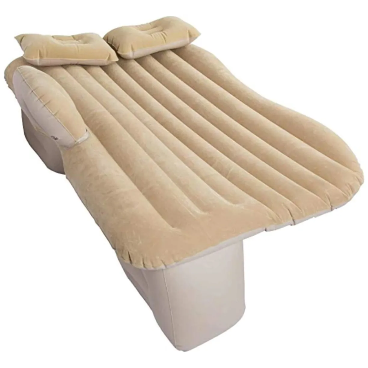 Materac łóżko do samochodu auta dmuchany pompka 130cm x 80cm beżowy