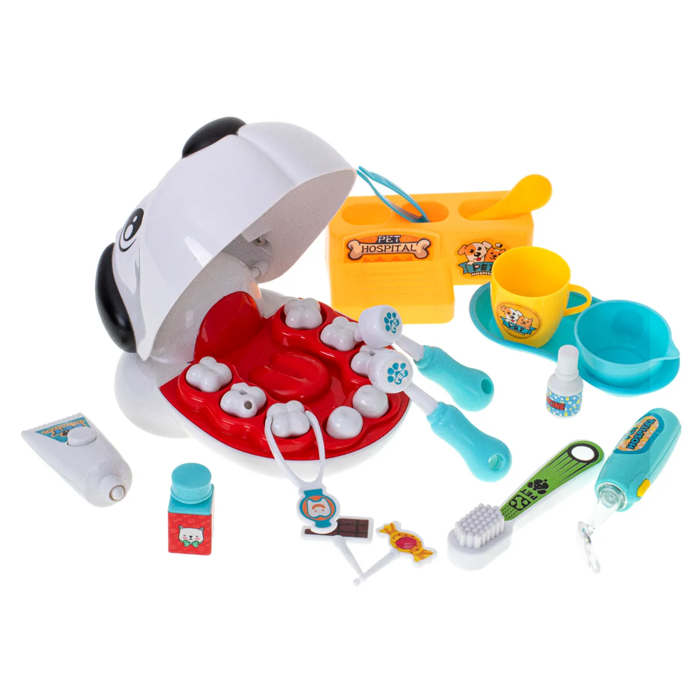 Chory ząbek dentysta zwierząt pies piesek zabawa wylecz zęba nauka weterynarz - obrazek 7