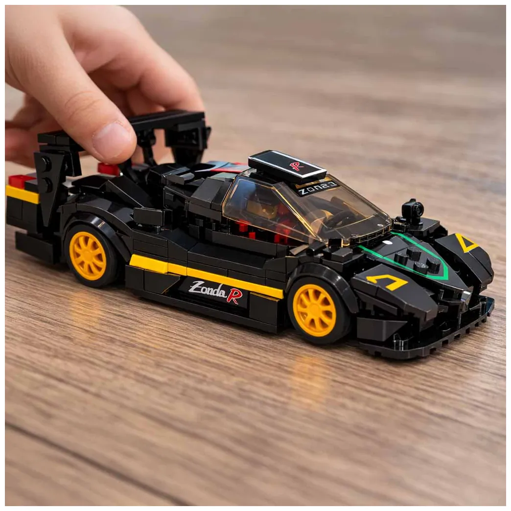 Samochód Rastar 93900-B Pagani Zonda R 1:28 klocki 387el. - obrazek 8