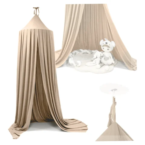 Baldachim kurtyna namiot tipi wiszący beż