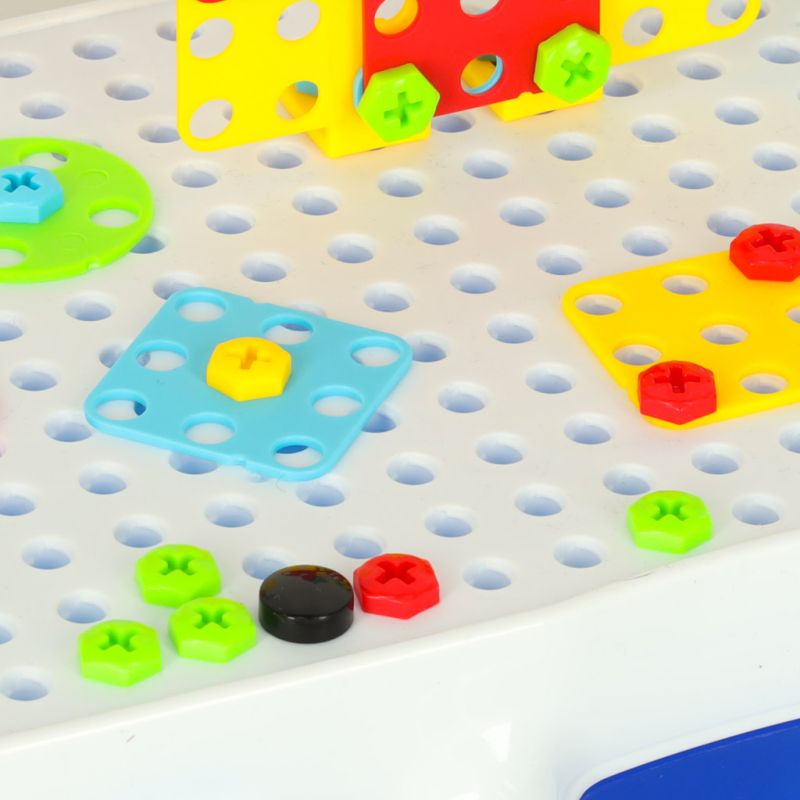 Wkrętarka wiertarka śrubki klocki konstrukcyjne zestaw majsterkowicza walizka 151 elementów - obrazek 7