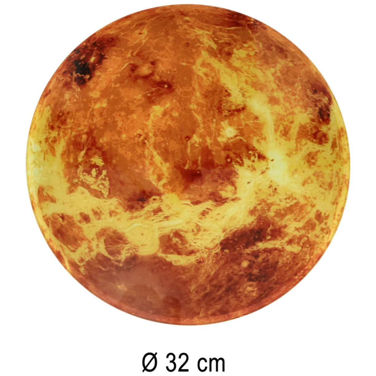 Zegar ścienny planeta mars z wyświetlaczem LED 32 cm pomarańczowy - obrazek 3