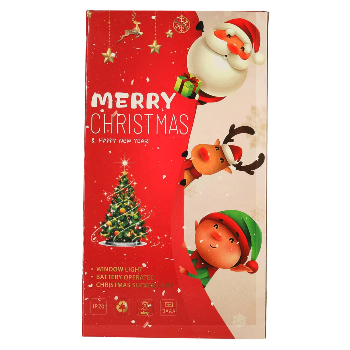 Lampki LED wisząca dekoracja okna świąteczna Merry Christmas XXL 45cm - obrazek 5