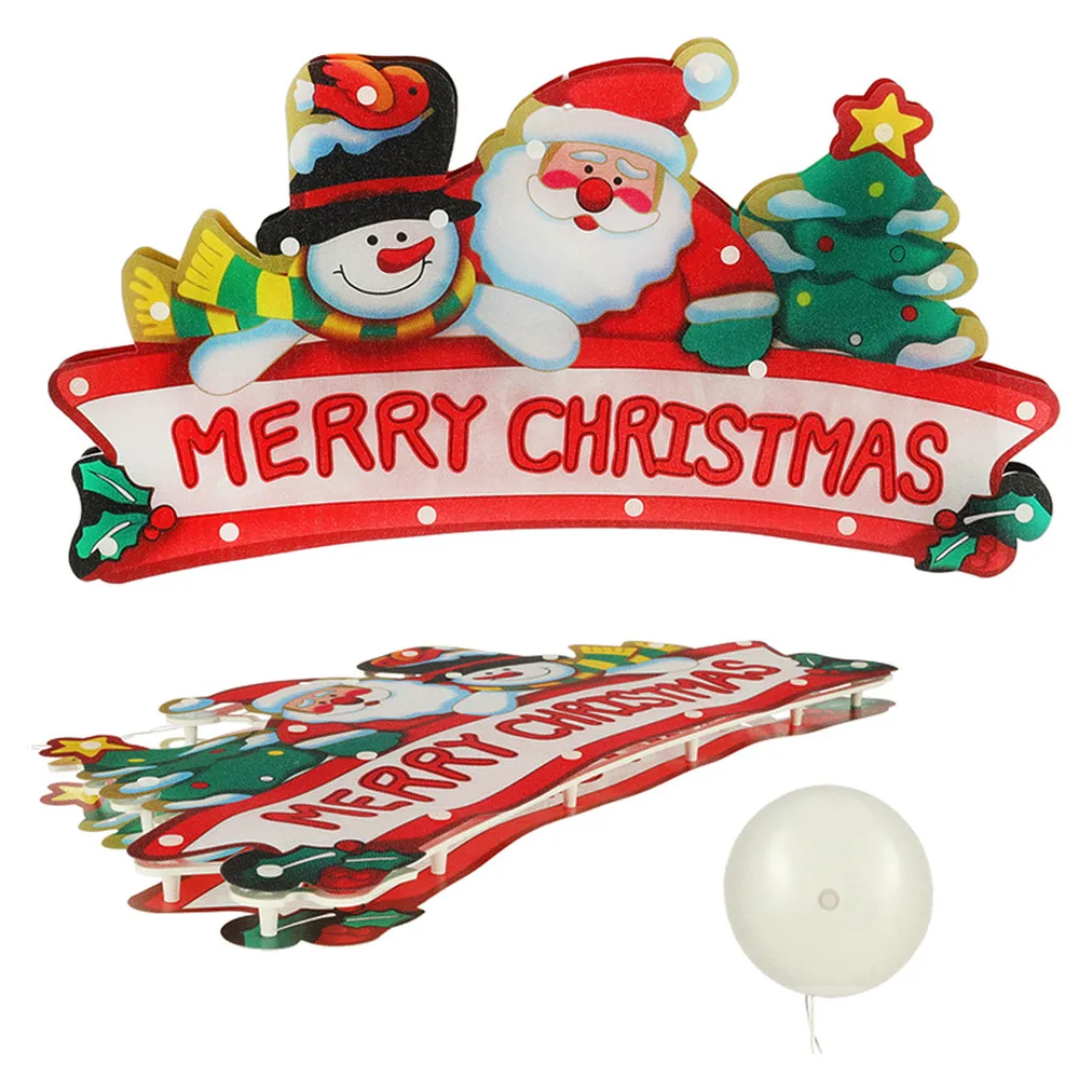 Lampki LED wisząca dekoracja okna świąteczna Merry Christmas XXL 45cm - obrazek 6