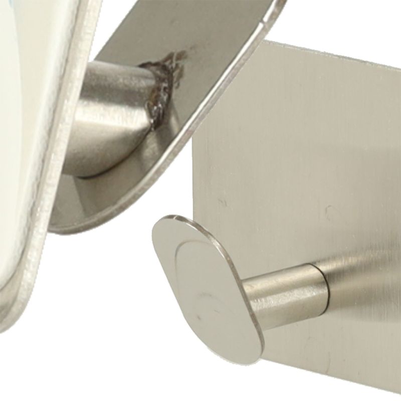 Wieszaki ścienne łazienkowe samoprzylepne srebrne zestaw 4 sztuki POWYSTAWOWE - obrazek 11