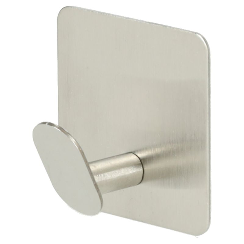 Wieszaki ścienne łazienkowe samoprzylepne srebrne zestaw 4 sztuki POWYSTAWOWE - obrazek 6