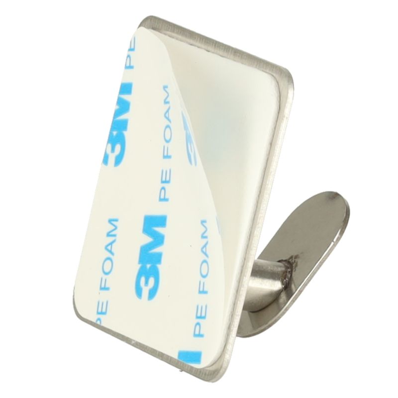 Wieszaki ścienne łazienkowe samoprzylepne srebrne zestaw 4 sztuki POWYSTAWOWE - obrazek 7