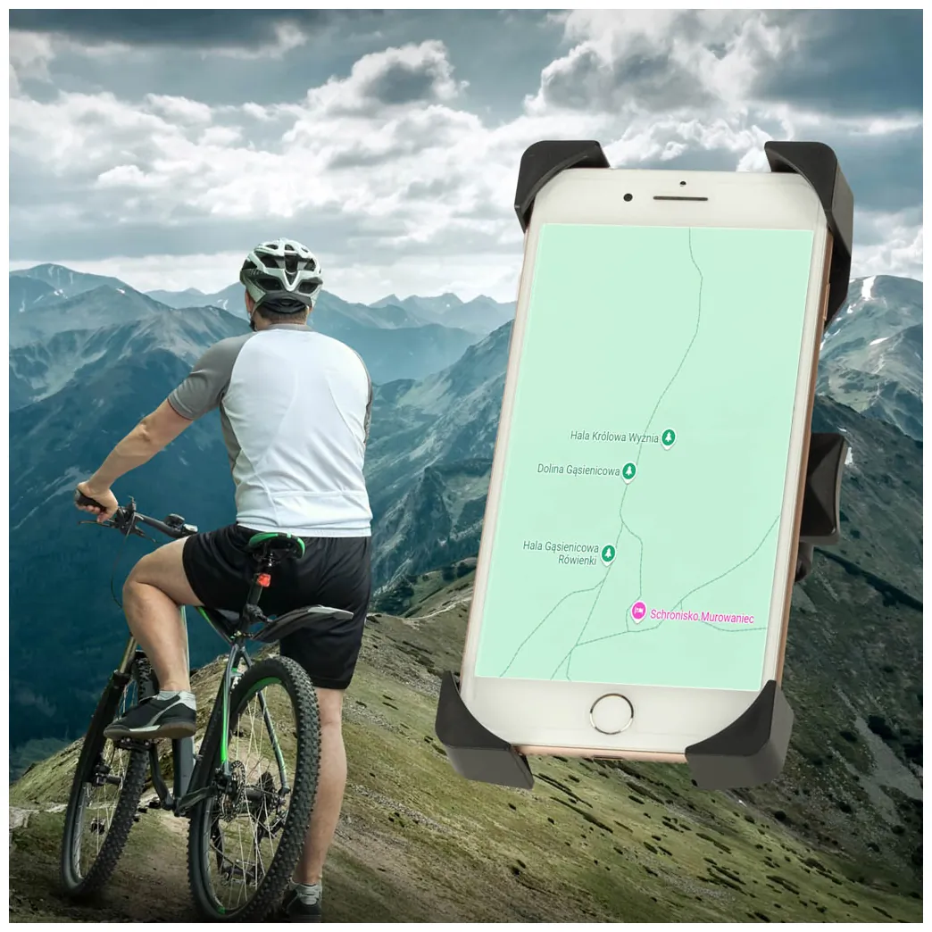 Uchwyt rowerowy na telefon do roweru motocyklowy hulajnogi wózka C51 solidny mocny - obrazek 7
