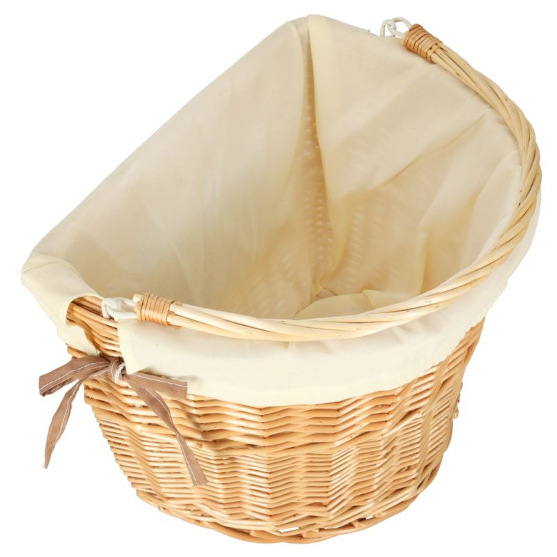 Kosz wiklinowy RALLEX na rower kosz przedni pleciony wkład click biały - obrazek 8