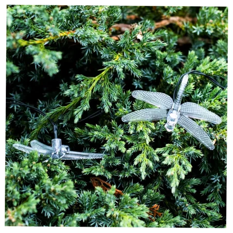 Lampki ogrodowe solarne ważki 6