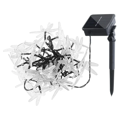 Lampki ogrodowe solarne ważki 6
