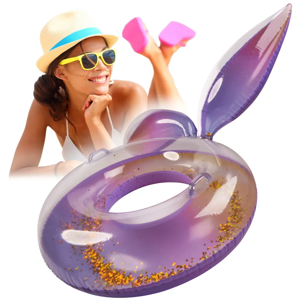 Kółko do pływania koło dmuchane syrena z brokatem galaxy 94 cm XXL max 60kg - obrazek 5