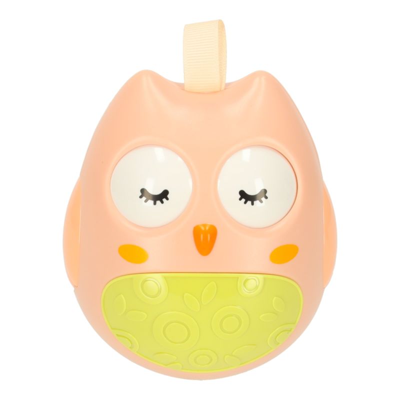 Wańka wstańka sowa sensoryczna kiwajka różowa - obrazek 2