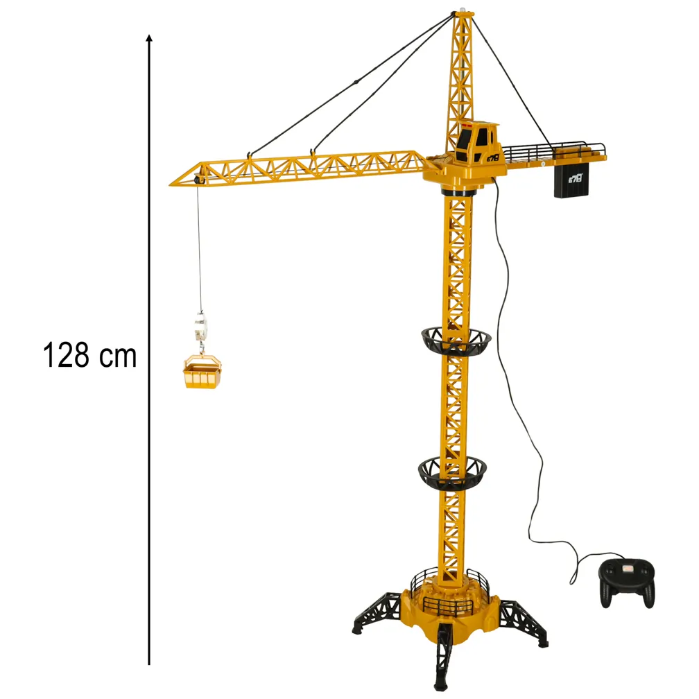 Dźwig Żuraw budowlany zdalnie sterowany RC z hakiem 4CH 128cm - obrazek 11