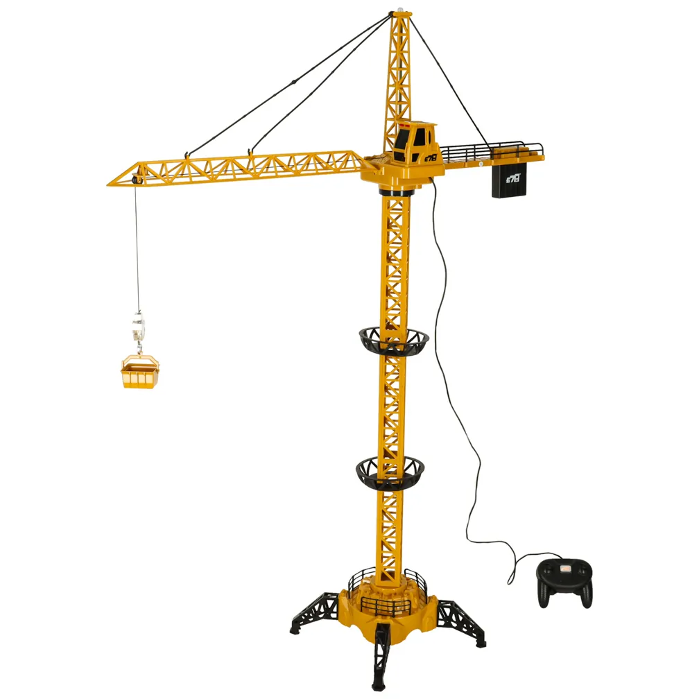 Dźwig Żuraw budowlany zdalnie sterowany RC z hakiem 4CH 128cm - obrazek 2