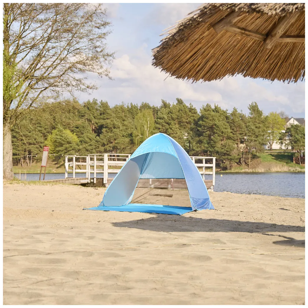 Namiot plażowy parawan samorozkładający na plażę ogród ogrodowy POPUP ochronny UV XXL - obrazek 6