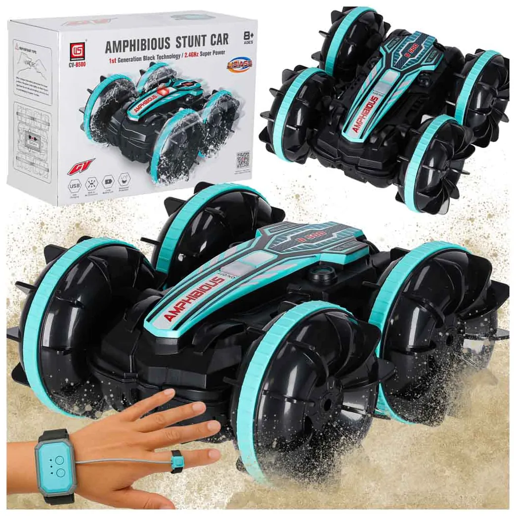 Samochód zdalnie sterowany Amfibia sterowany gestami 4x4 360 2,4GHz 3,7V