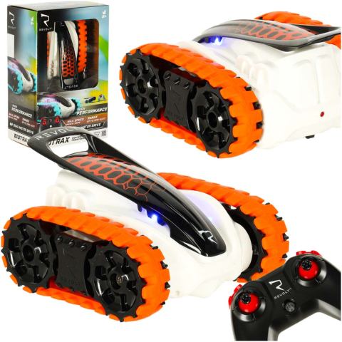 Samochód zdalnie sterowany pojazd gąsienicowy RC REVOLT TG1006 High-Performance Track Racer 2.4GHz LED Off-Road Zasięg do 40m czerwony