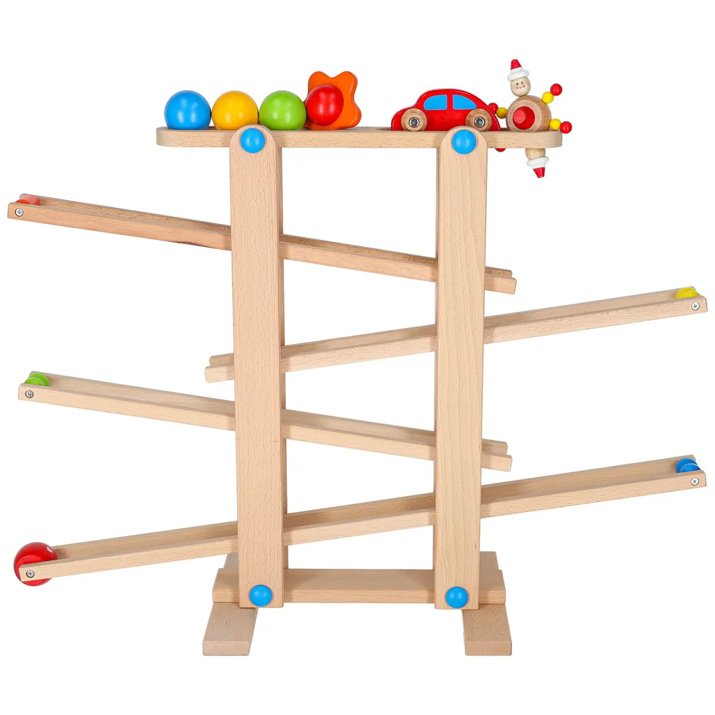 Tor kulkowy drewniany kulodrom montessori XXL - obrazek 2