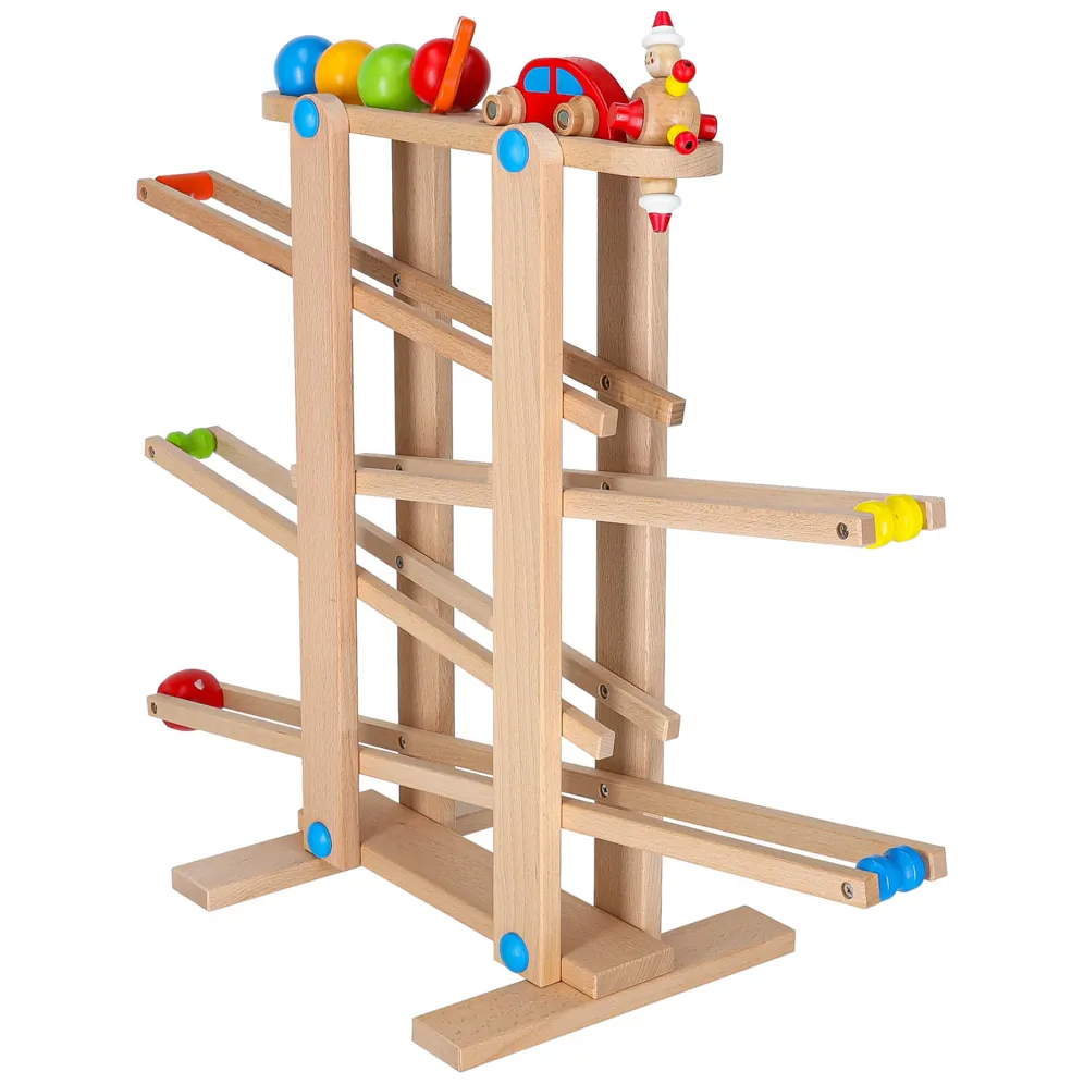 Tor kulkowy drewniany kulodrom montessori XXL - obrazek 3