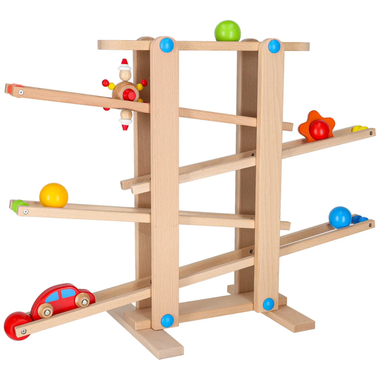 Tor kulkowy drewniany kulodrom montessori XXL - obrazek 4
