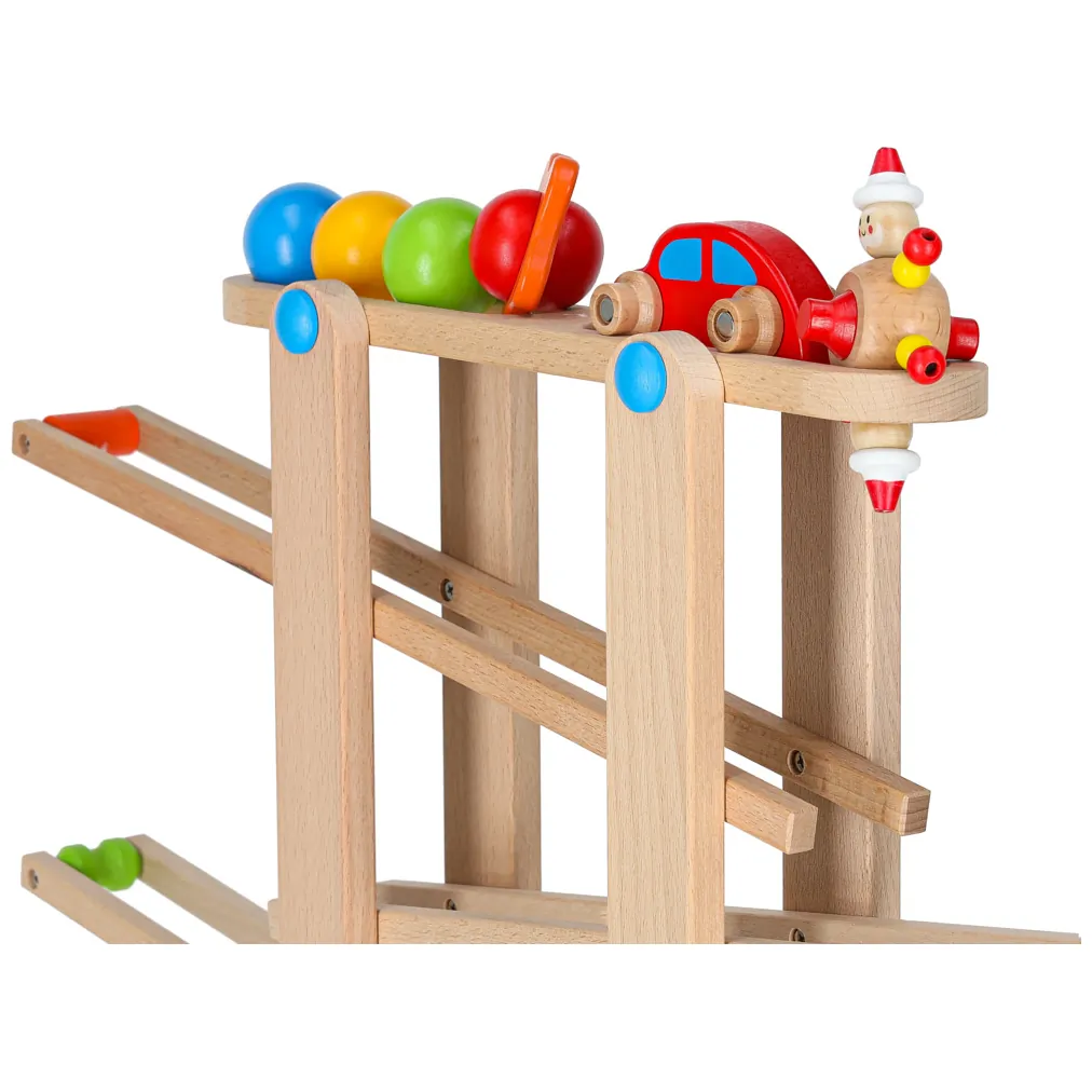Tor kulkowy drewniany kulodrom montessori XXL - obrazek 7