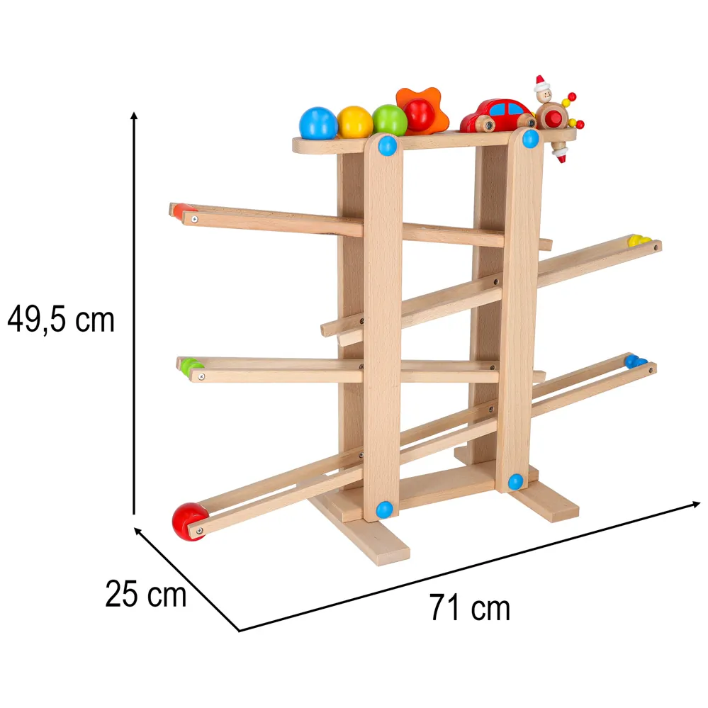 Tor kulkowy drewniany kulodrom montessori XXL - obrazek 9
