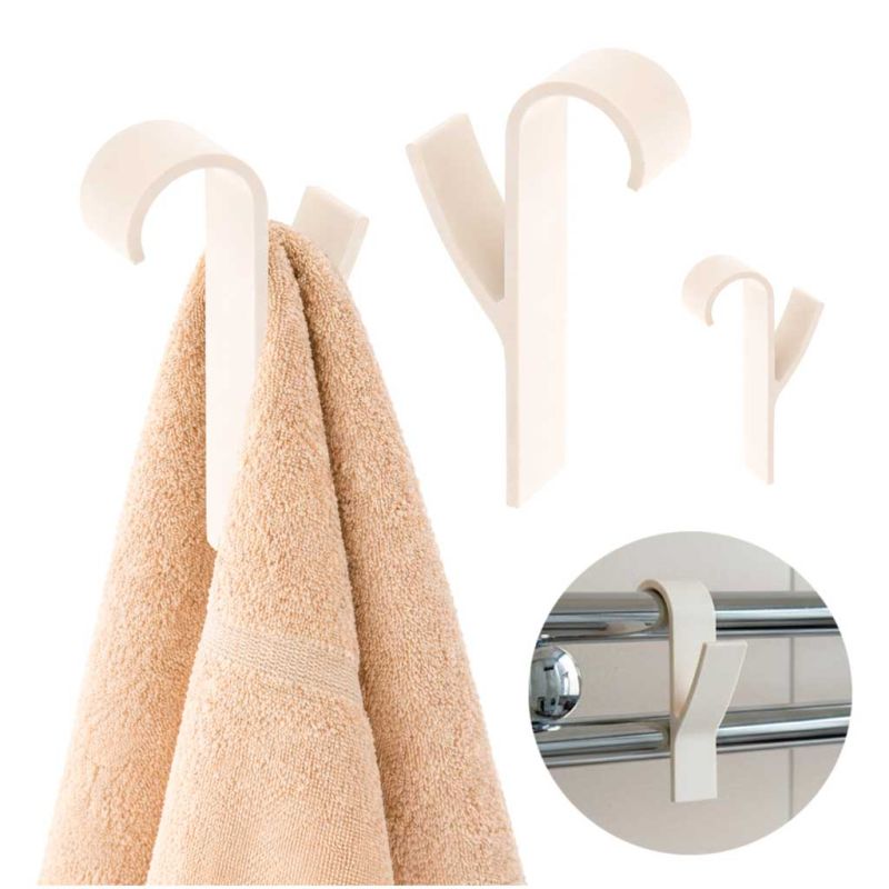 Wieszak haczyk na grzejnik kaloryfer łazienkowy kremowy - obrazek 5