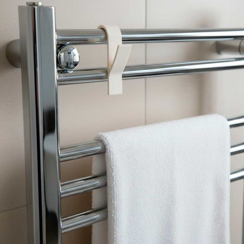 Wieszak haczyk na grzejnik kaloryfer łazienkowy kremowy - obrazek 7