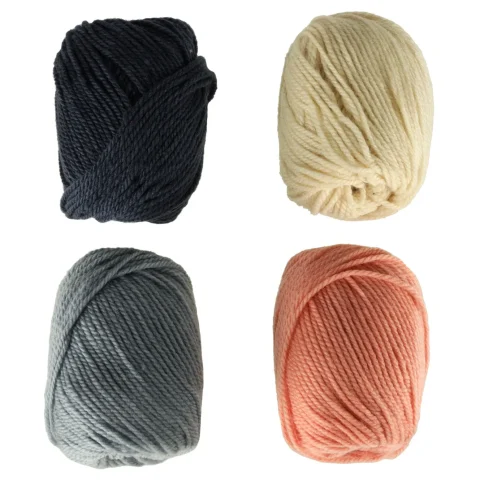 Włóczka kłębek przędza zestaw do szydełkowania 4x50g 60m