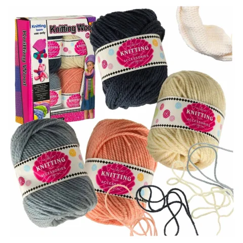 Włóczka kłębek przędza zestaw do szydełkowania 4x50g 60m