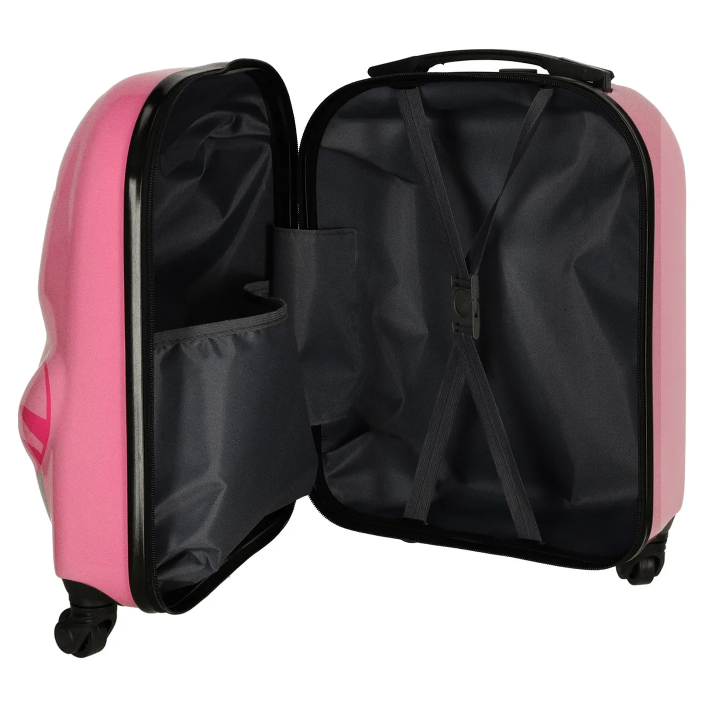Walizka podróżna dla dzieci bagaż podręczny na kółkach kot różowa - obrazek 7