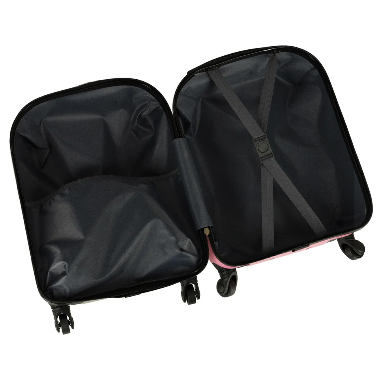 Walizka podróżna dla dzieci bagaż podręczny na kółkach kot różowa - obrazek 8