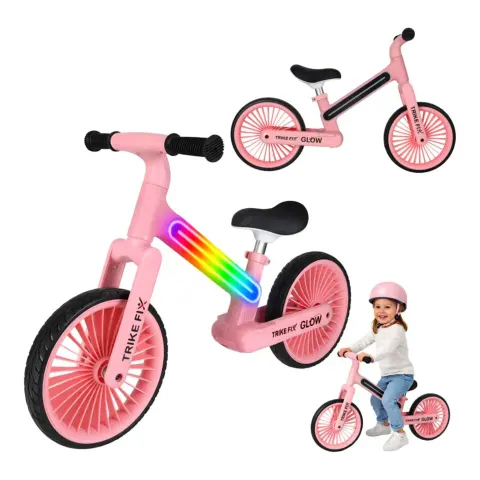 Rowerek biegowy Trike Fix Glow LED różowy