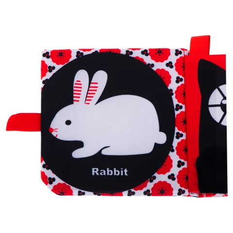 Książeczka sensoryczna gryzak metki kontrastowa las