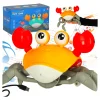 Krab uciekający pełzający czujnik interaktywna akumulator USB czerwony