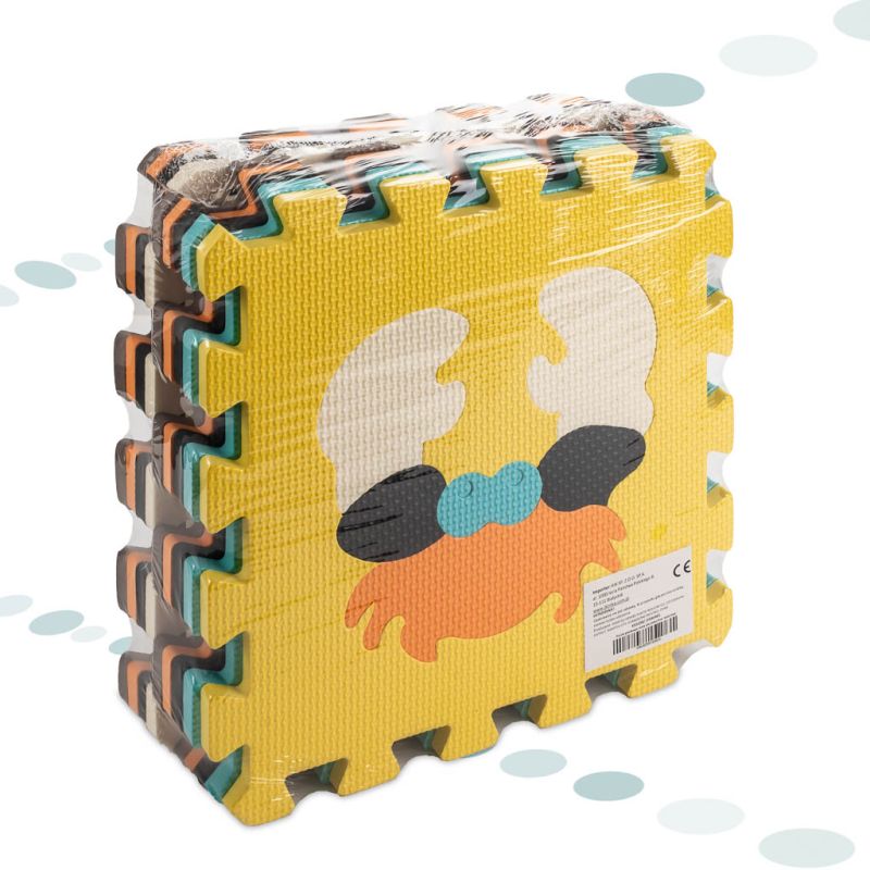 Mata edukacyjna piankowa puzzle zwierzątka kolorowa 85 x 85 cm 9 elementów - obrazek 2