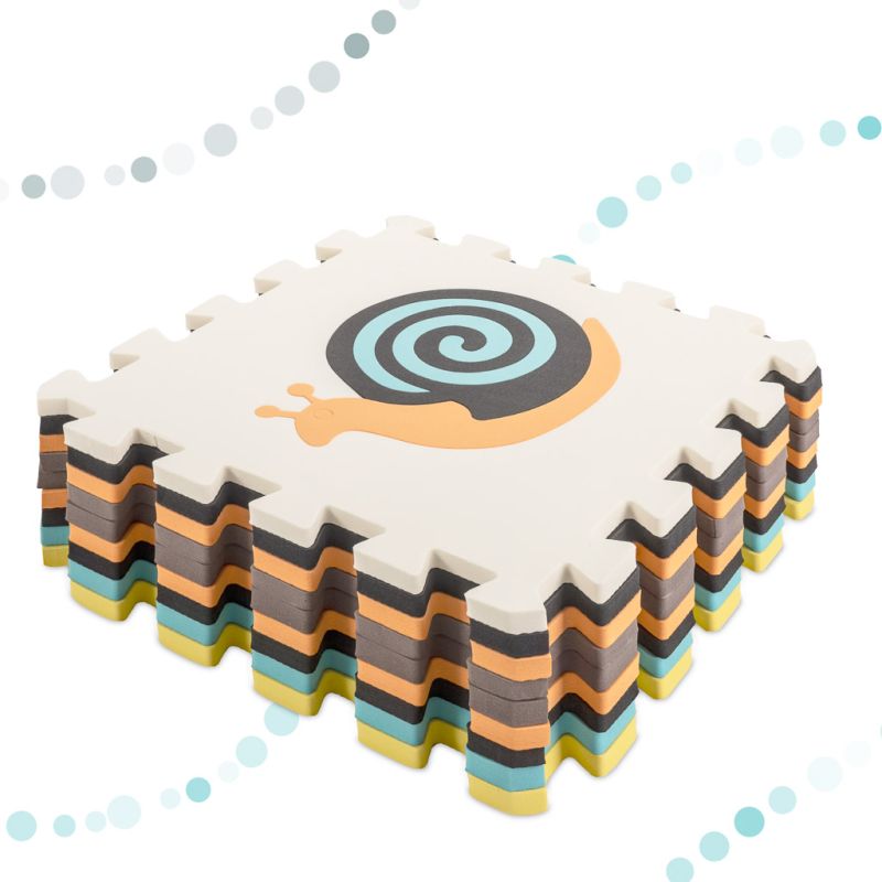 Mata edukacyjna piankowa puzzle zwierzątka kolorowa 85 x 85 cm 9 elementów - obrazek 3