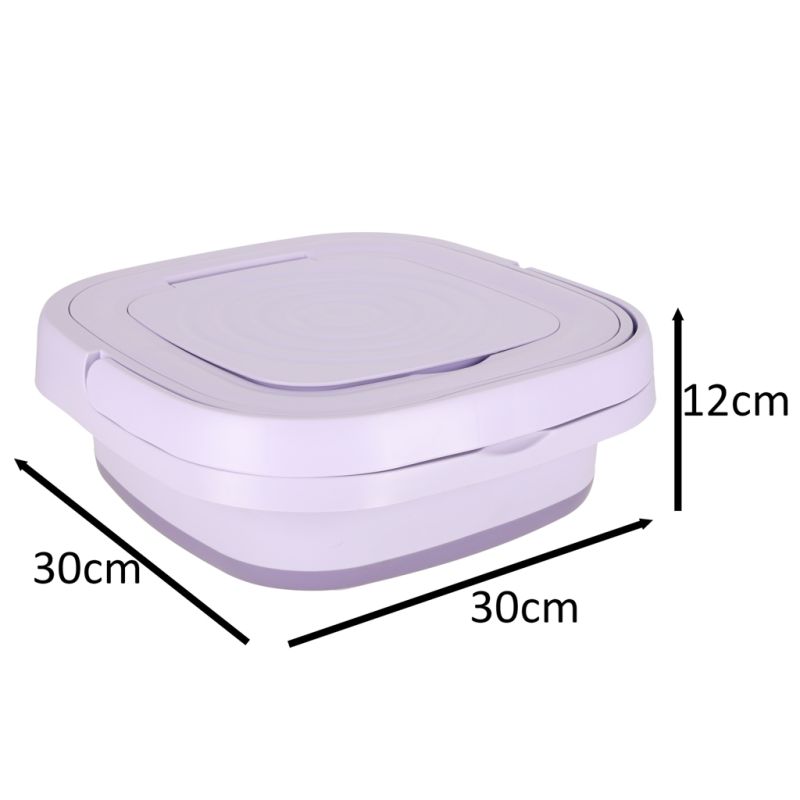 Pralka automatyczna turystyczna mini składana przenośna 8L fioletowa - obrazek 14