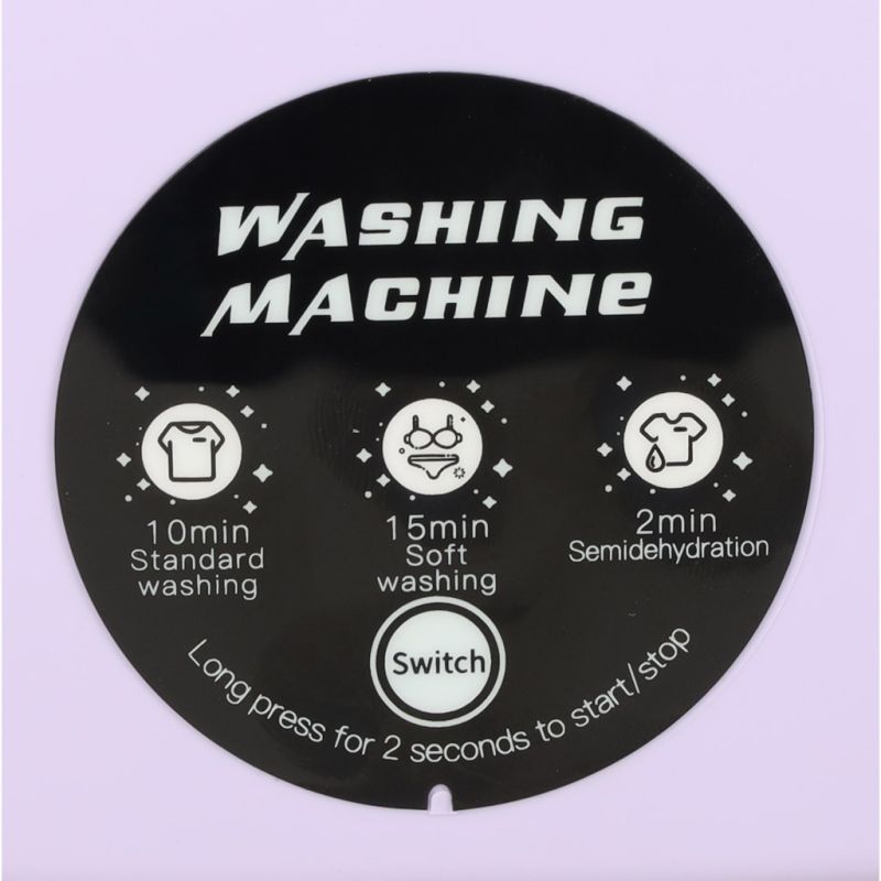 Pralka automatyczna turystyczna mini składana przenośna 8L fioletowa - obrazek 10