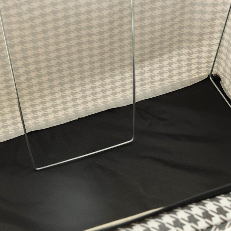 Organizer na pościel ubrania do szafy pokrowiec torba ze stelażem biały czarny 100L - obrazek 6